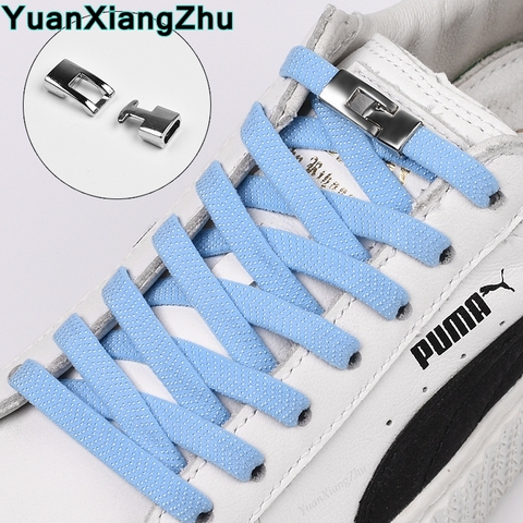 1Pair No tie Shoelaces Round Elastic Shoe Laces For Kids and Adult