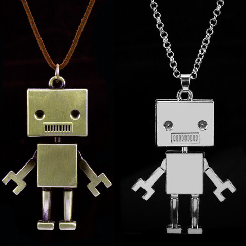 Men Children Accessory Cute Alloy Robot Necklace Creative Jewelry Necklaces Pendants kids Adults Birthday Present ► Photo 1/6