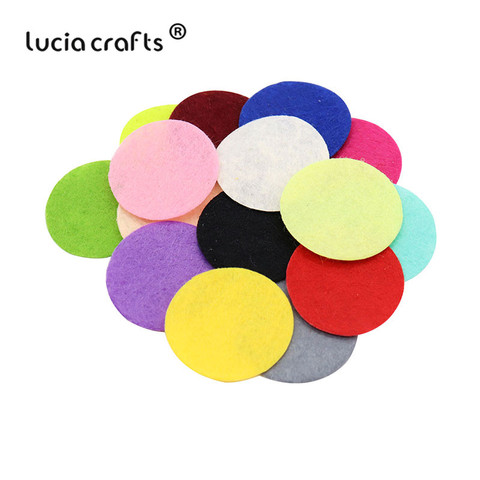 Lucia crafts Round Felt fabric pads accessory patches circle felt pads, fabric flower accessories B0408 ► Photo 1/4