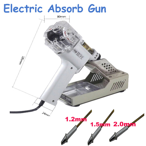 110V/220V Desoldering Gun 1.2mm /1.5mm / 2mm Nozzle Electric Vacuum Double Pump Solder Sucker Desoldering Iron Machine S-998P ► Photo 1/3