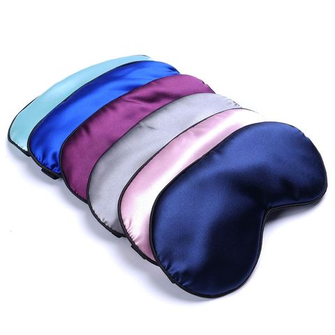 1PC Pure Silk 9 Colors Sleep Eye Mask Padded Aid Blindfold Shade Cover Travel Relax Travel Accessories wholesale ► Photo 1/6