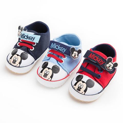 Disney Four Seasons 0-1 Baby Shoes Soft Cartoon Mickey Hook Loop Baby Casual Shoes ► Photo 1/5