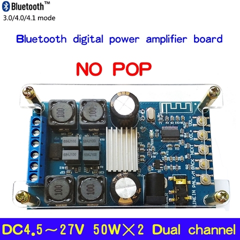 TPA3116 50W+50W 2.0 Audio Wireless Bluetooth Stereo Digital power amplifier Board With Shell ► Photo 1/6