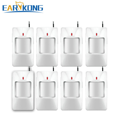 8pcs PIR Wireless Passive infrared detector Alarm System  315M/433MHz Wireless GSM PSTN home security alarm system ► Photo 1/6