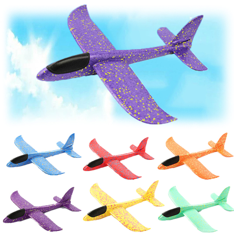 48cm Large EVA Foam Aircraft Toy Hand Throw Flight Glider Aircraft Airplane DIY Model Toy Throwing Roundabout Airplane Kid Gifts ► Photo 1/6