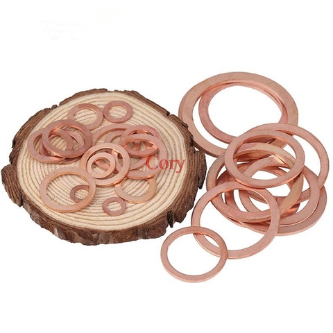 Solid Copper Washer Flat Ring Gasket Sump Plug Oil Seal Fittings  Fastener Hardware Accessories ID 6/8/10/12/14MM CZYC ► Photo 1/4