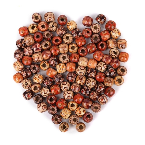 100pcs Wood Round Spacers Loose Beads Necklace Bracelets Charms DIY Craft Drop Shipping ► Photo 1/4