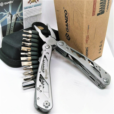 Ganzo 26 in 1 Stainless long nose EDC G202 Folding multi plier tool portable knife hand tools sets folding tools ► Photo 1/6