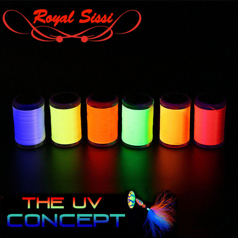New 6 optional UV fluo colors standard 6/0 fly tying thread 150D polyester filaments thread trout bass pike flies exclusive-use ► Photo 1/6