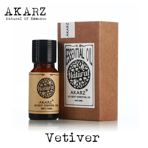 AKARZ Famous brand natural Vetiver Essential Oil skin Calm Wound healing Oil control balance antibiosis Vetiver Oil ► Photo 1/6
