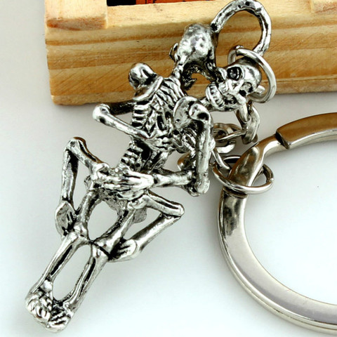 SPINNER Fashion Forever Love Dead to Love Punk Skeleton Key Chain Ring Keychain Keyring Gift Accessories ► Photo 1/2