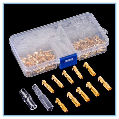 120pcs/set 3.5mm Brass Bullet Connector Terminal Male & Female with Cover ► Photo 1/4