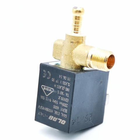 OLAB 2/2 WAYS Solenoid Valve Brass Series 6000 AC230V 50Hz Normally Closed Air/ Water Electric Valve ► Photo 1/6