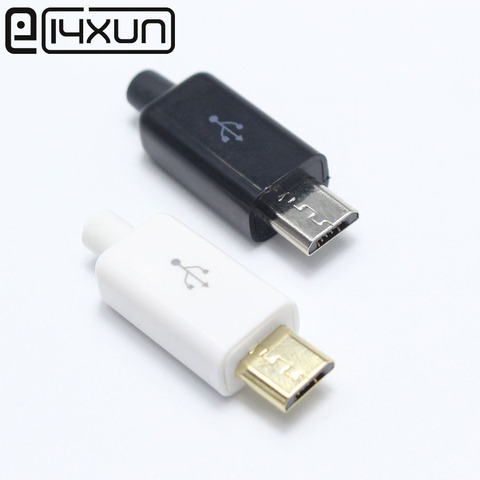 EClyxun 10sets 5PIN Micro USB Male Plug Connectors Charger 5P USB Tail Charging Socket 4 in 1 ► Photo 1/4