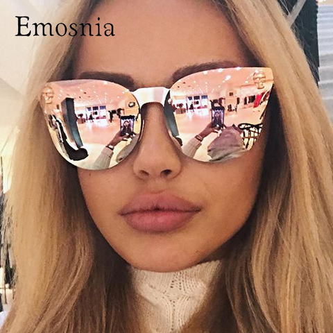 Emosnia Pink Sunglasses Rose Gold Skull Oversize Sunglasses Women Brand Designer Big Frame Sun Glasses For Female Ladies Eyewear ► Photo 1/6