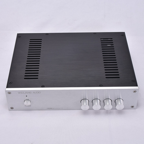 Amp Case Shell DIY Box 320*70*248MM All Aluminum Amplifier Chassis Housing 3207-A with Rubber Feet  Power Socket ► Photo 1/6