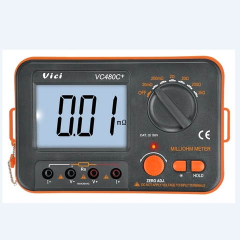 3 1/2 Digital Milli-ohm Meter Accuracy 4 Wire Test Backlight Multimeter Precision Low Resistance Tester 0.01Mohm to 2Kohm VC480C ► Photo 1/6