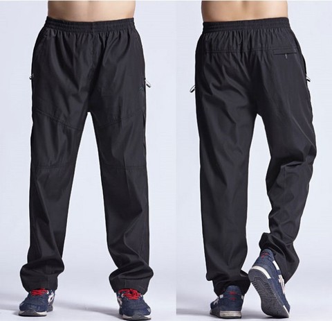 Working Spring Outside Mens Casual Pants Quickly Dry Pants Man Trousers & Sweatpants Elastic joggers Tracksuit Loose Male Pants ► Photo 1/6