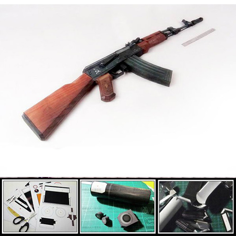 CS AK74 Assault Rifle Gun 1: 1 Scale DIY Handmade Paper Model Craft Toy ► Photo 1/4