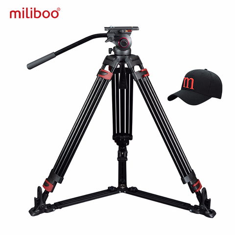 miliboo MTT609A Professional Heavy Duty Hydraulic Head Ball Camera Tripod for Camcorder/DSLR Stand Video Tripod Load 15 kg Max ► Photo 1/6