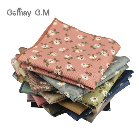 Brand Cotton Polyester Handkerchief Floral Printed Suits Pocket Square for Wedding Hankies For Men Brand Pocket Towel ► Photo 1/6