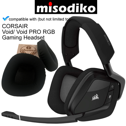 misodiko Replacement Memory Foam & Mesh Fabric Ear Cushion Pads Cover for Corsair Void PRO RGB Wireless/USB Gaming Headset ► Photo 1/5