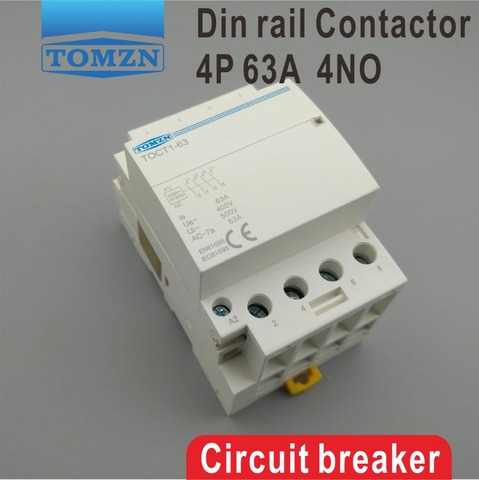 TOCT1 4P 63A 220V 400V~ 50/60HZ Din rail Household ac Modular contactor 4NO 2NO 2NC 4NC ► Photo 1/6
