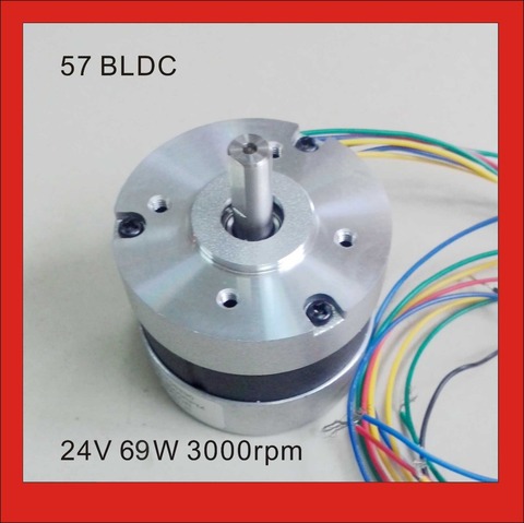 BLDC Motor 24V 3000rpm 3 Pase Brushless DC Motor 69W 28oz-in 57mm diameter ► Photo 1/4