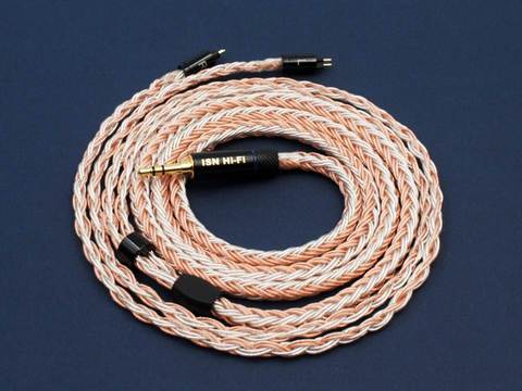 ISN Audio H16 16 Shares Single Crystal Copper&Sliver-plated Mixed Braded HiFi Audiophile Earphone Cable ► Photo 1/6