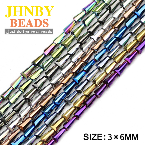 JHNBY Tower shape Austrian crystal beads 3*6mm 98pcs Round Conical Spire loose beads for Jewelry Bracelet Making accessories DIY ► Photo 1/4