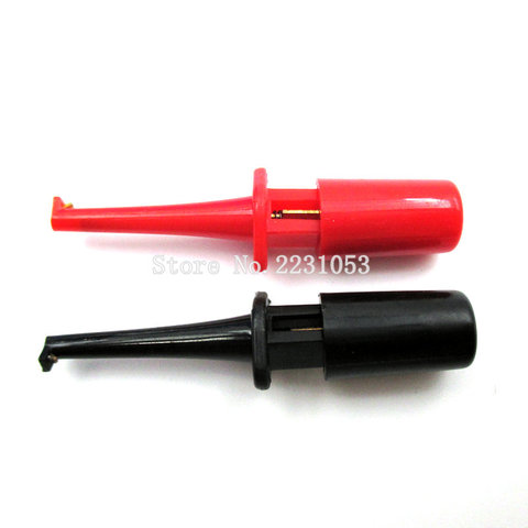 10PCS/LOT Single Hook Clip Test Probe Mini Grabber For Multimeter 4.3CM 5 Pairs Black Red ► Photo 1/1