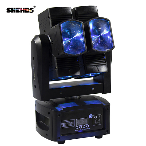 SHEHDS Stage Light DMX LED 8x10W RGBW 4in1 Moving Head Light Hot Wheel Infinite Rotating LED Beam Stage KTV DJ Party Wedding ► Photo 1/6