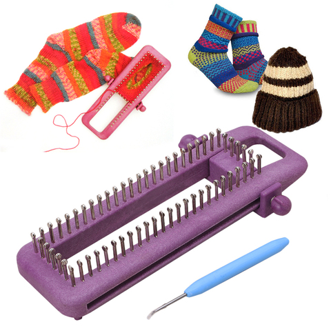 Sewing Tools Adjustable Sock Loom Kit Knitting Socks Scarf Hat DIY Hand Craft Tool Plastic Knitter Sewing Accessories ► Photo 1/6