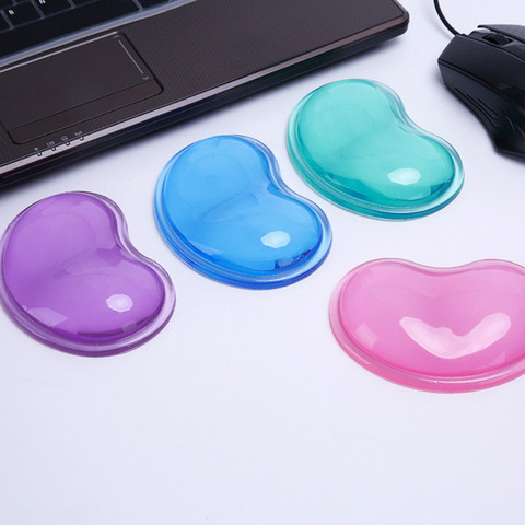 Fashion Silicone Heart-shaped Wrist Pad Wavy Comfort Gel Hand Computer Mouse Support Cushion Wrist Cushion Rests ► Photo 1/6