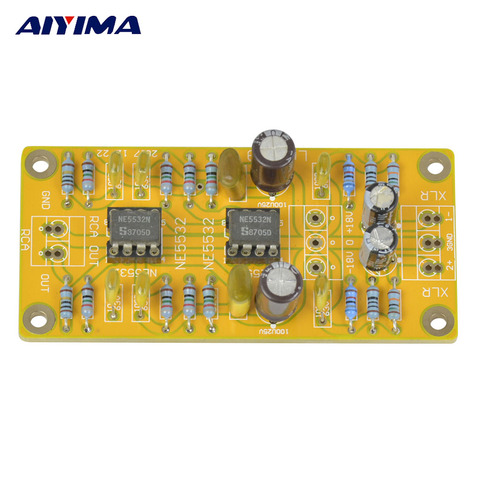 AIYIMA Balanced XLR to Unbalanced Single-ended RCA Preamplifier NE5532 Dual OP AMP Circuit Preamp Board Low Distortion ► Photo 1/6