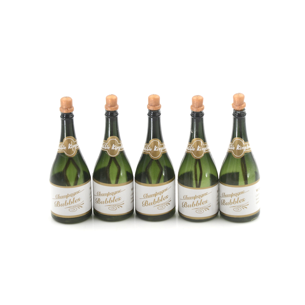 Set of 5 Champagne Party Bubbles Bottles 