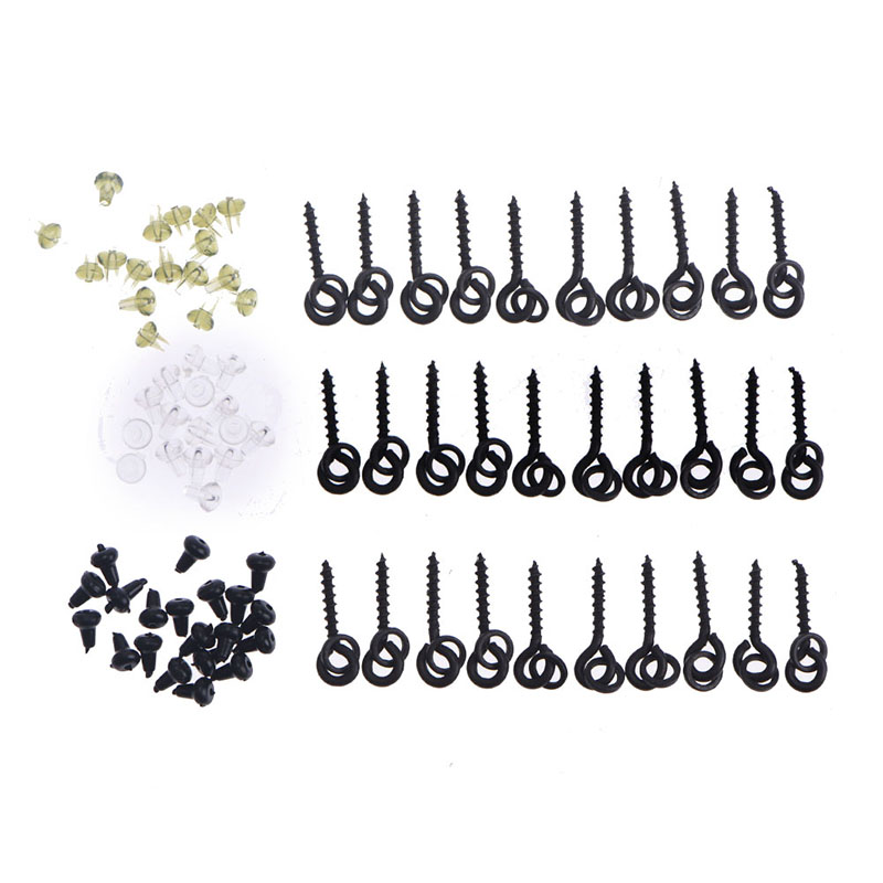 NEW 20Pcs Carp Fishing Chod Boilie Screw with Ring Pop Up Holder Terminal Tackle 