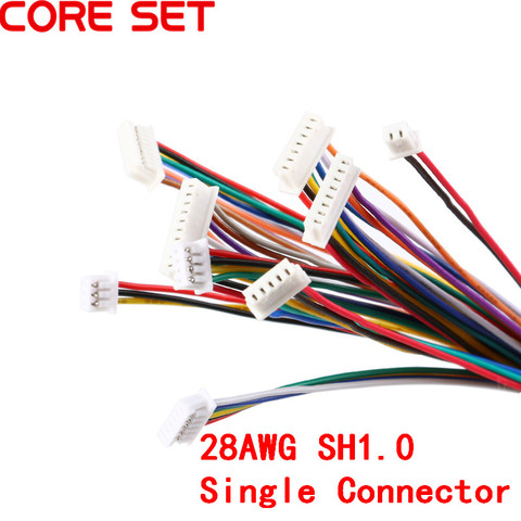 5Pcs SH 1.0 Wire Cable Connector DIY SH1.0 JST 2/3/4/5/6/7/8/9/10 Pin Electronic Line Single Connect Terminal Plug 28AWG 10cm ► Photo 1/3