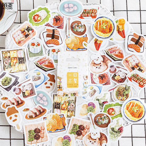 45pcs/pack Yummy Foreign Food Decorative Stationery Stickers Scrapbooking DIY Diary Album Stick Label ► Photo 1/5