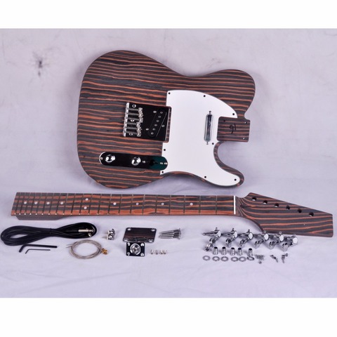 DIY Electric Guitar Kit Zebrawood Body and Neck TL Style ► Photo 1/4