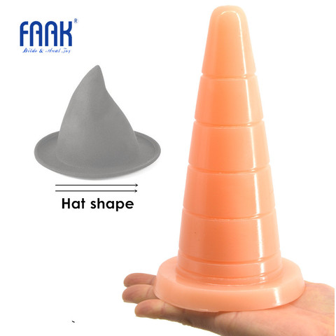 FAAK Butt plug suction cup hat shape anal plug big anal dildo Sex Stopper Adult Toys for Men and Women Anal Trainer for Couples ► Photo 1/6