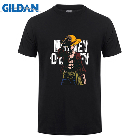 Gildan Brand One Piece Luffy T Shirt Mens Casual Short Sleeve Cotton Tshirts Summer Tee Shirt Homme Streetwear Man T-shirt ► Photo 1/6