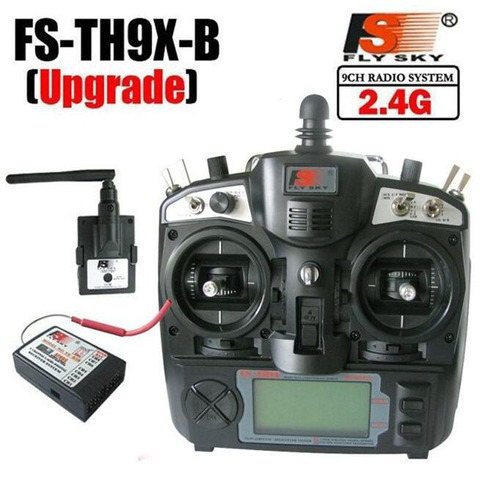 FlySky 2.4G 9CH Radio Set System transmitter FS TX TH9X FS-TH9X & RX FS-R9B receiver for rc helicopter quadcopter controller ► Photo 1/4