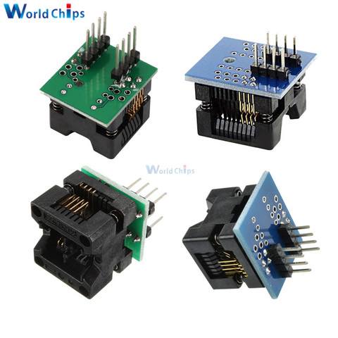 SOIC8 SOP8 to DIP8 IC Socket Wide-body Seat Wide 150mil 200mil Programmer Adapter Socket Blue/Green Smart Electronics ► Photo 1/6