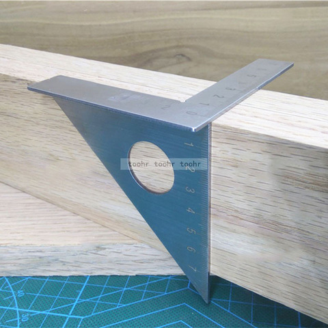 Woodworking Ruler Square Layout Miter Triangle Ruler 45 Degree 90 Degree Metric Gauge toohr Measure tool ► Photo 1/6