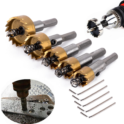 5PCS Hole Saw Tooth Kit HSS Steel Drill Bit Set Cutter Tool For Metal Wood Alloy Tools 16-30mm ► Photo 1/6