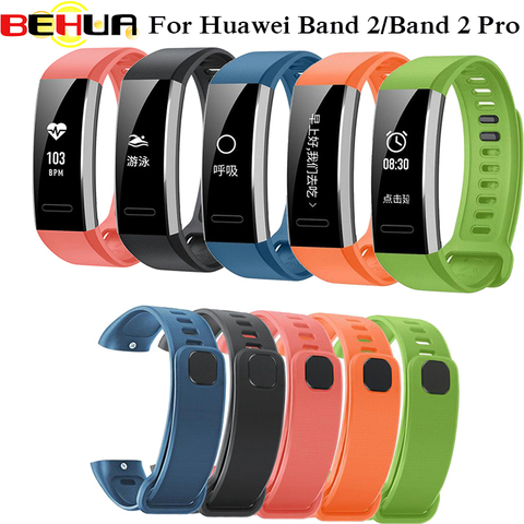 Replacement wrist band watch strap for Huawei Watch silicone rubber watchband accessories for Huawei band 2 B19/B29 pro strap ► Photo 1/6