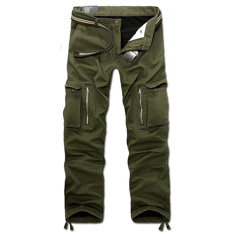 drop shipping 2022 new men winter pants men's cargo pants baggy trousers 3 colors 28-40 without belt AXP112 ► Photo 1/6