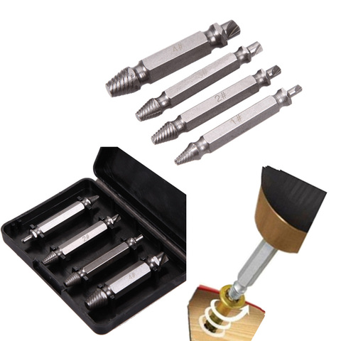 4pcs Damaged Screw Extractor Stepped Drill Bits Speed Out Broken Extractors for Screwing Out Bolts Removal Repair Tool ► Photo 1/6