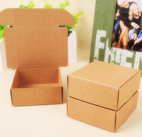 100Pcs Wholesale Kraft Paper Gift Cardboard Box Custom Carton Cardboard Box Handmade Soap Jewelry Candy Package Boxes ► Photo 1/6